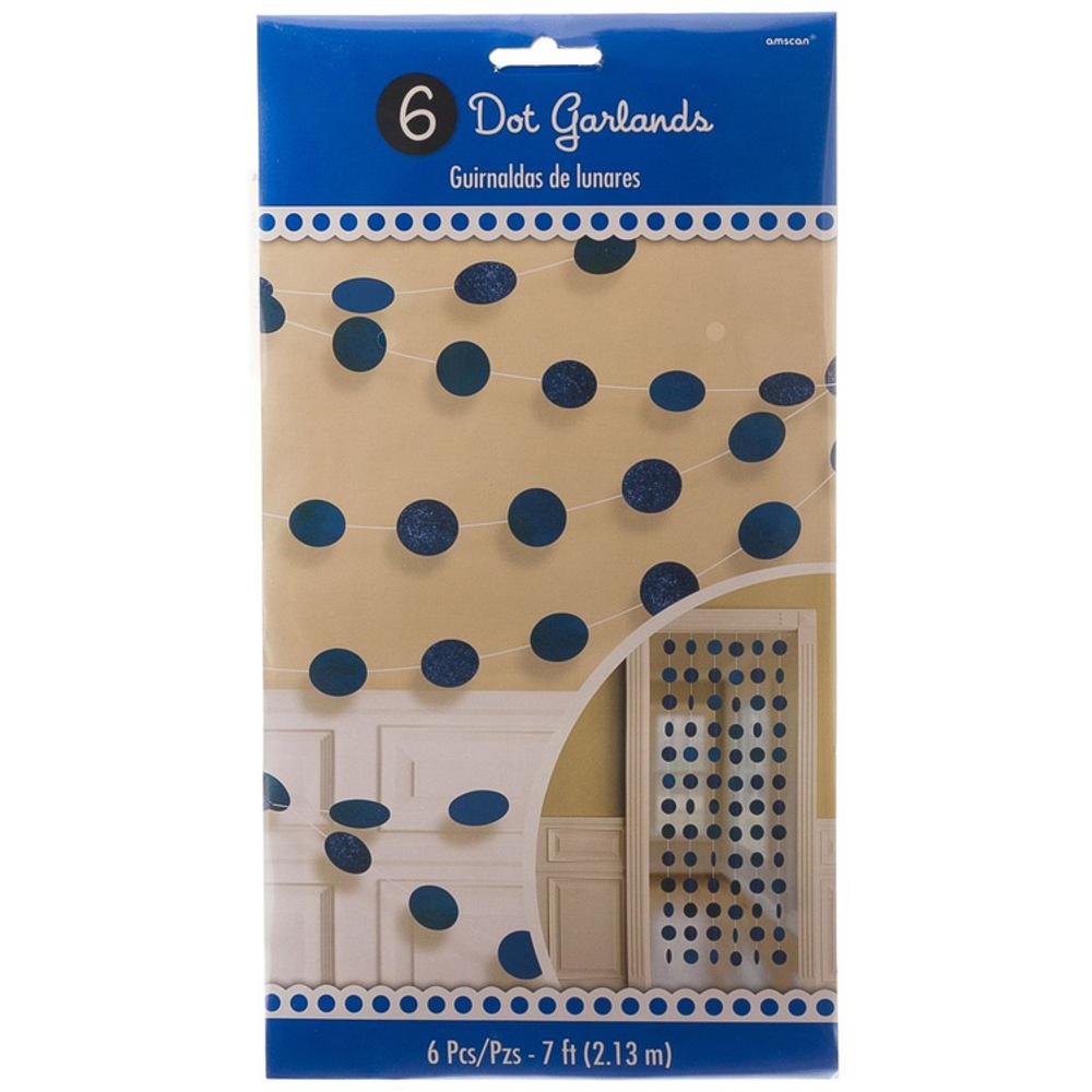 Гирлянда Круги Ryl Blue блеск 2,1м 6шт