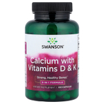 Swanson Vitamins, Кальций с витаминами D и K, 100 капсул