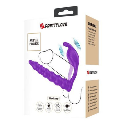 Лиловая насадка для двойного проникновения Blackney (Цвет: лиловый)