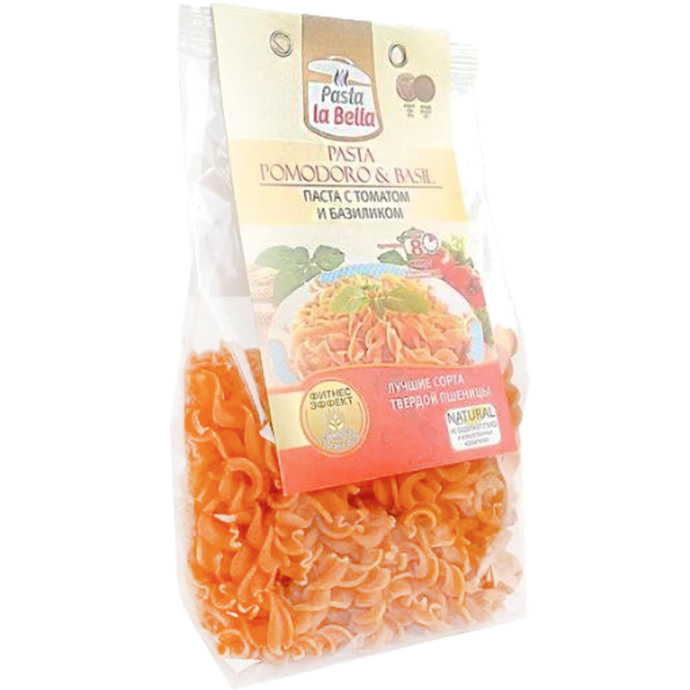 Макароны паста с томатом и базиликом PASTA LA BELLA 250г