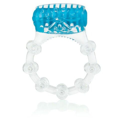 Ярко-синее кольцо на пенис с вибрацией (Цвет: синий)