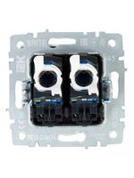 BRITE Розетка компьютерная двойная RJ45 кат.6 РК11-2-БрТБ темная бронза IEK