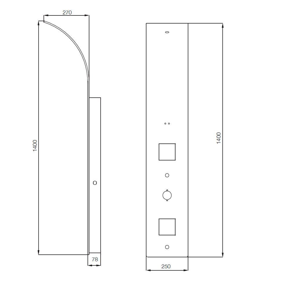 Jaquar, душевая панель Glassy Black, термостат., BLK JPL-BLK-ST86112