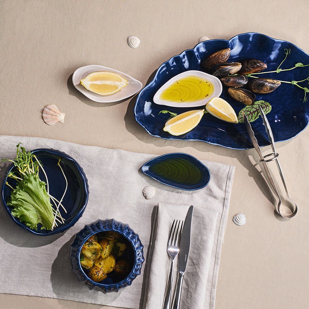 Набор для сервировки Oyster shell серого цвета из коллекции Sea treasures