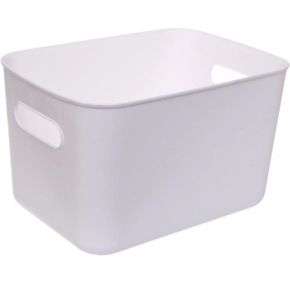 Корзина - органайзер с крышкой для хранения «БИСКОТТИ», цвет белый, 26*18.5*16см