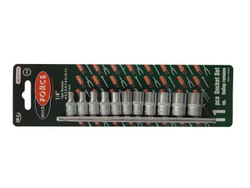 Набор головок 11пр. 1/4''12гр.(4,5,5.5,6-13мм) на планке RockForce##Rock FORCE RF-2111-9