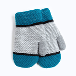 Варежки детские, цвет серый/бирюзовый, р. 16/ 9147163 Rossini