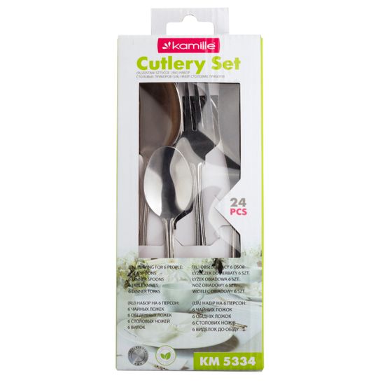 Набор столовых приборов 24 предмета Kamille KM 5334 из нержавеющей стали