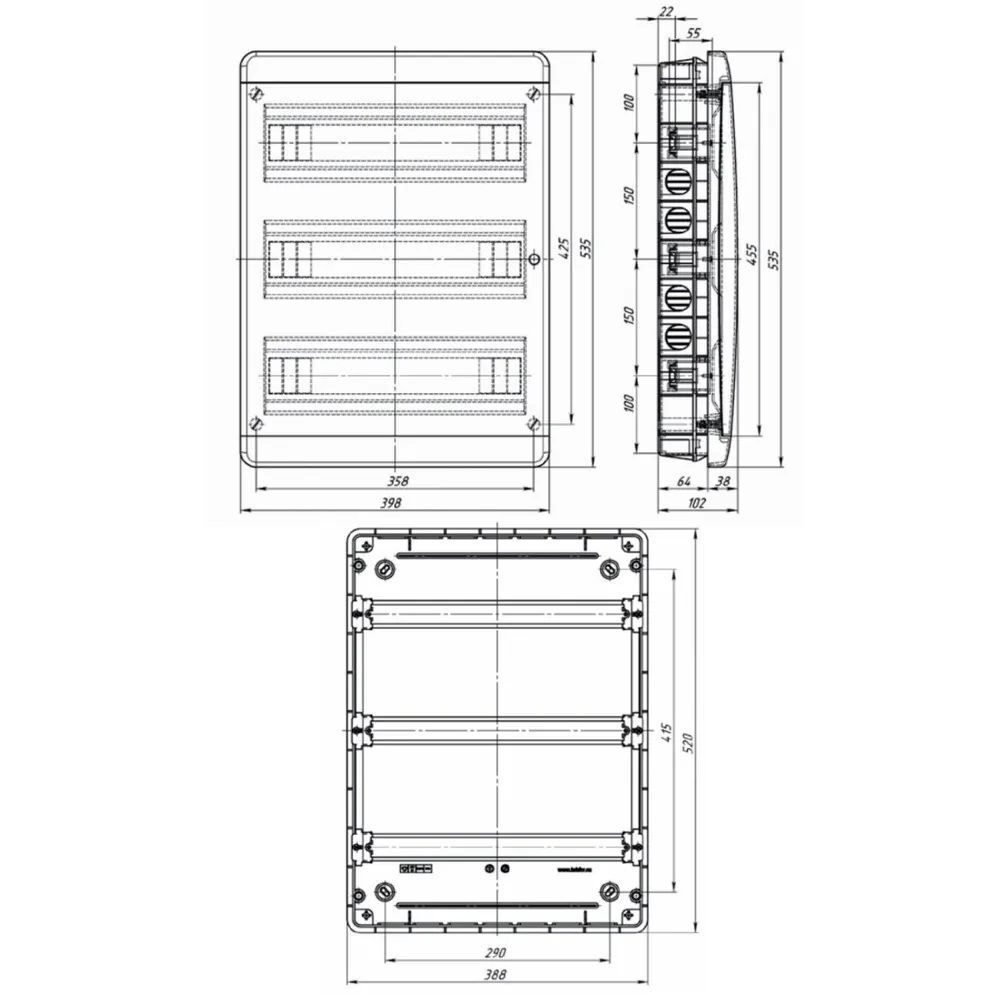 IEK TEKFOR Корпус пласт. ЩРВ-П-54 IP41 бел. дверь