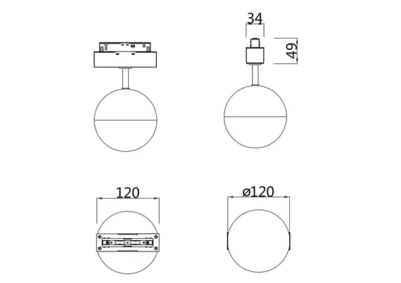 Трековый светильник Киат / Kiat S35 3000K 10Вт Technical tr017-2-10w3k-w