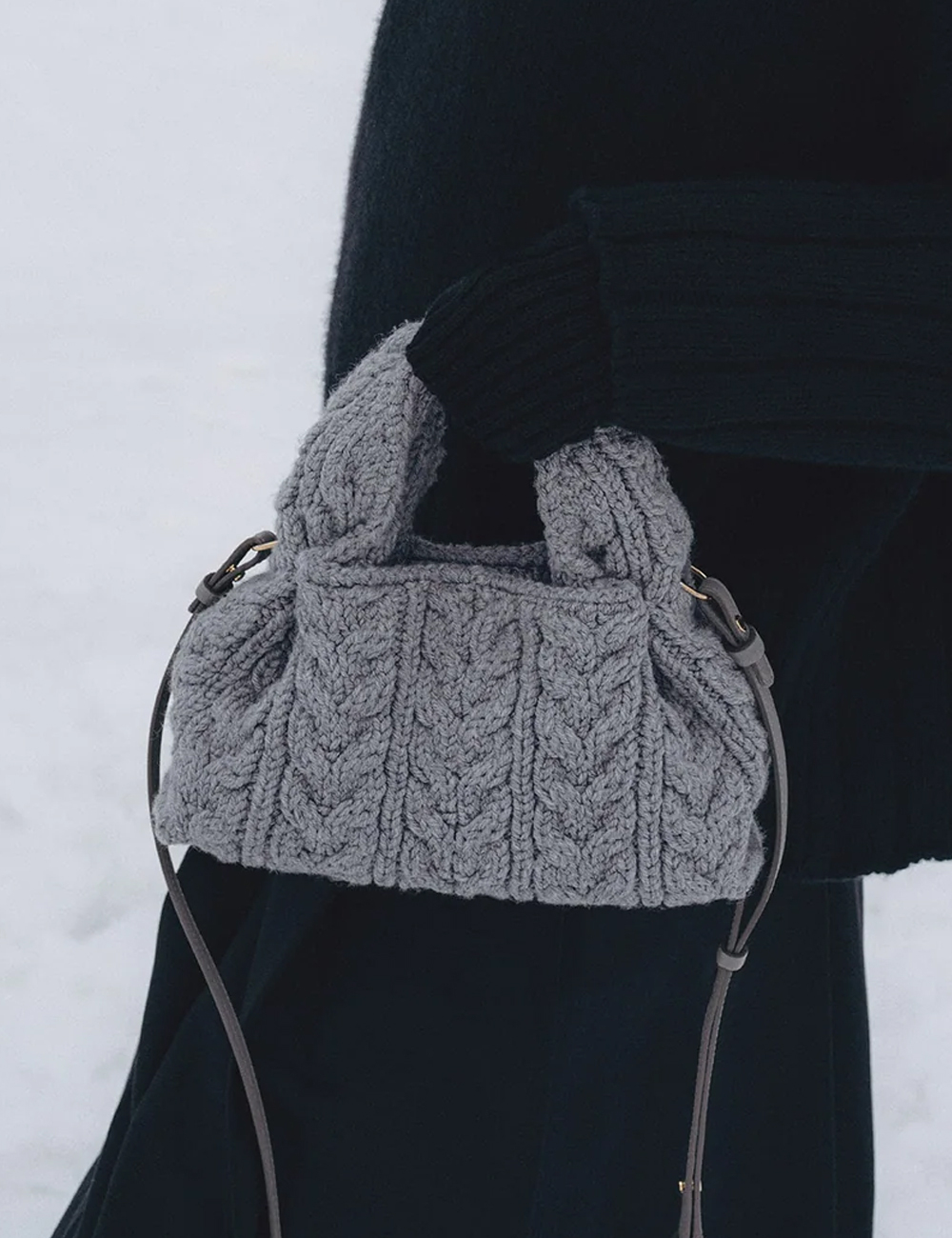 Сумка Polene Numéro Neuf Mini Edition Merino Stone