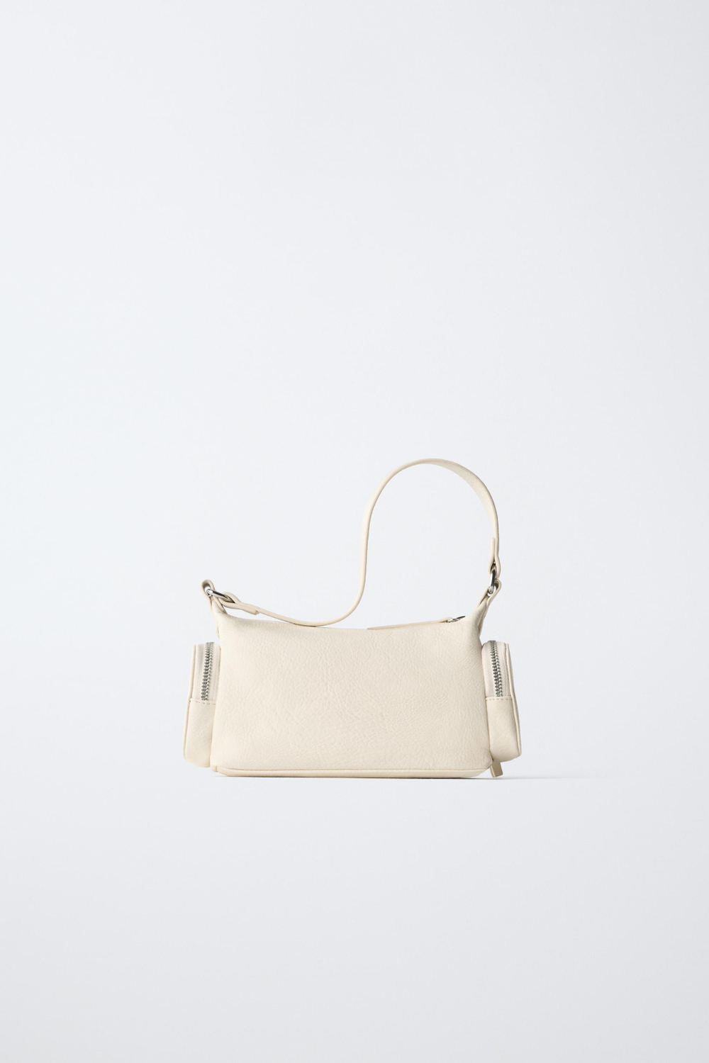 ZARA СУМКА НА МОЛНИИ, ЭКРЮ
