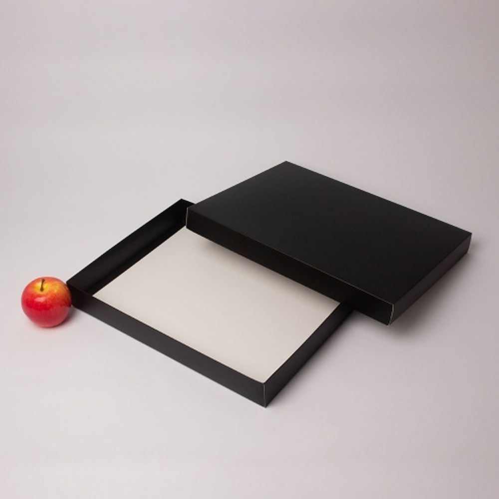 Коробка крышка-дно 40x5x30, черный, картон