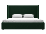 Кровать интерьерная Ларго 200, Зеленый, Велюр, 120746