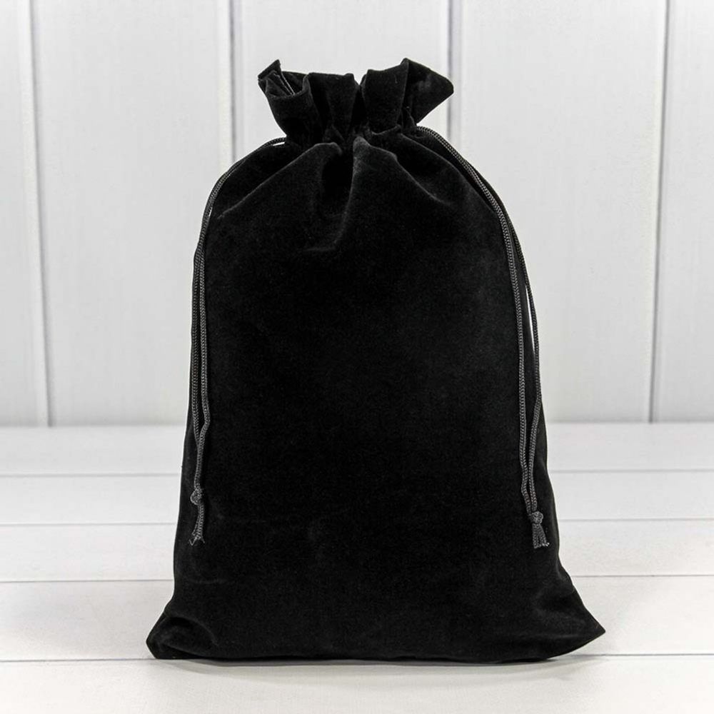 Мешочек 20х30см Бархат класс А (Черный)