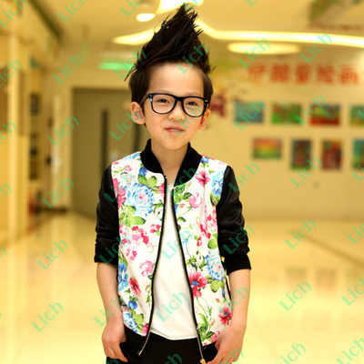 Толстовка детская с принтом цветов и атласными рукавами