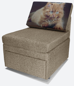 Кресло-кровать "Миник" Rich Beige (бежевый), купон "Котенок с когтями"