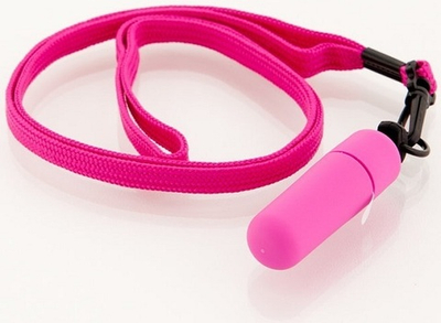 Фиолетовая вибропулька с ремешком на шею, 6 см.