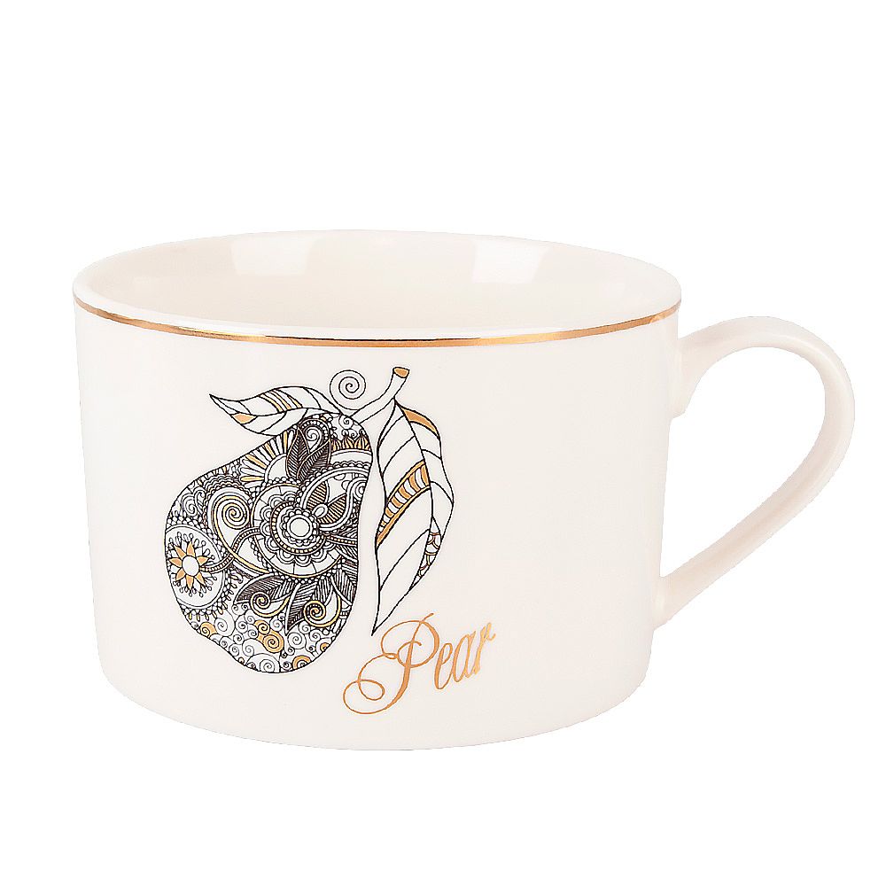 Набор чайный 4пр. " Apple&Pear" (2 персон) v=220мл (фарфор) (подарочная упаковка)