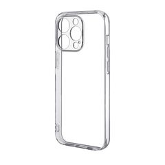 Силиконовый чехол TPU Clear case с защитой камеры (толщина 2.0 мм) для iPhone 14 Pro (Прозрачный)
