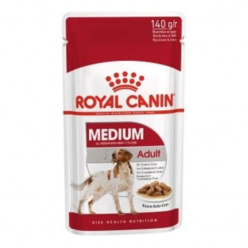Royal Canin 140г Medium Adult корм д/собак средних пород соус