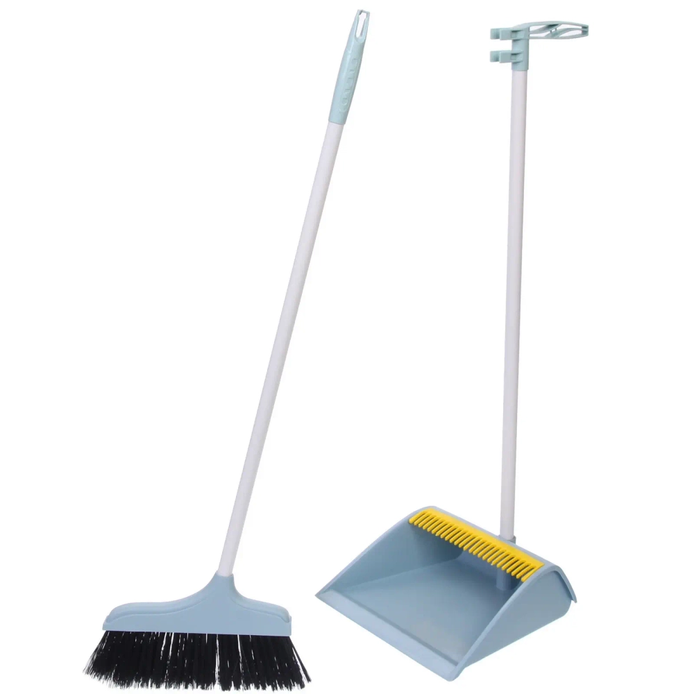 Набор для уборки, щетка для пола с совком «Практик» синий 8015