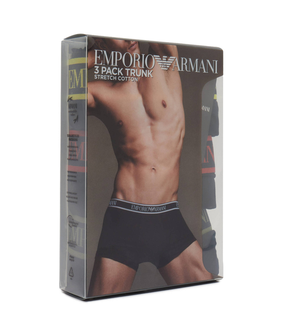 Трусики-боксеры 3шт. Emporio Armani - черный(111473 4F715)