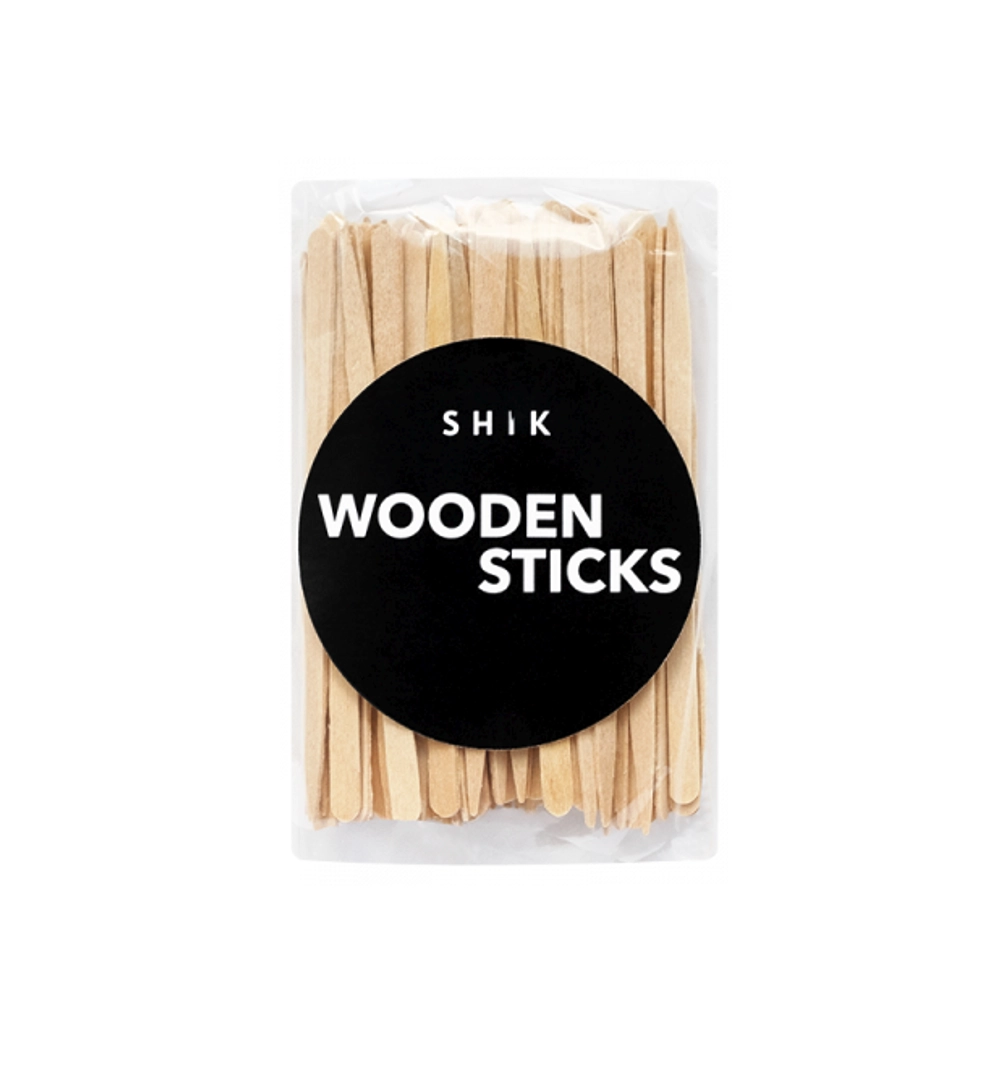 Shik WOODEN STICKS Шпатели для нанесения воска 100шт