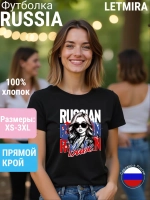 Футболка с принтом Матрёшка