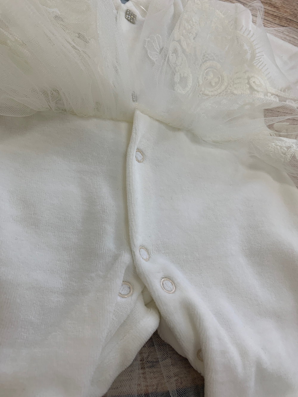 Комплект на выписку "Алиса" (Комбинезон-платье, шапочка) (Белоснежка) (Цвет: Белый, Размер: 56)