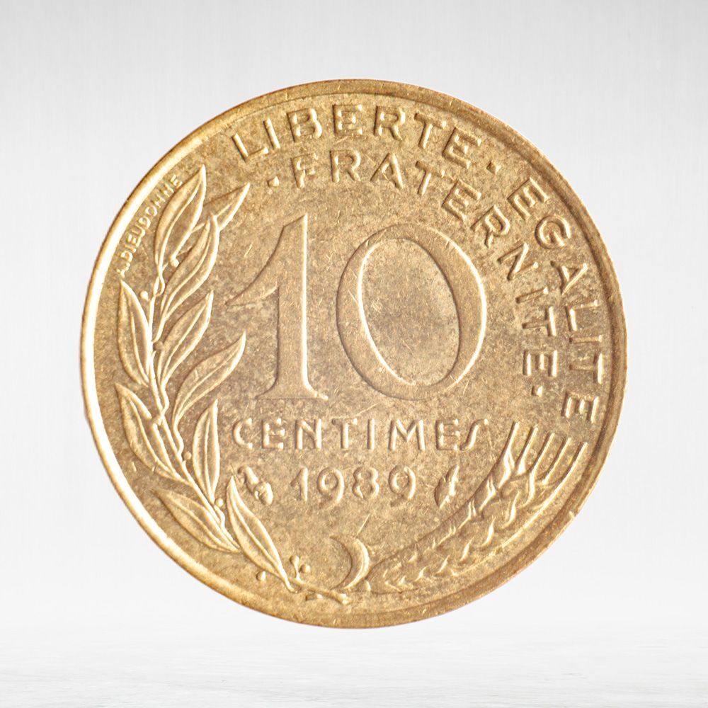 France, 10 Centimes 1989, VF