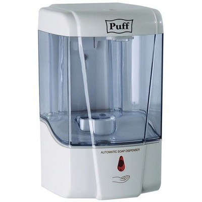 Дозатор для жидкого мыла, Puff, 8180, сенсор, 600 мл, бел, 1402.112