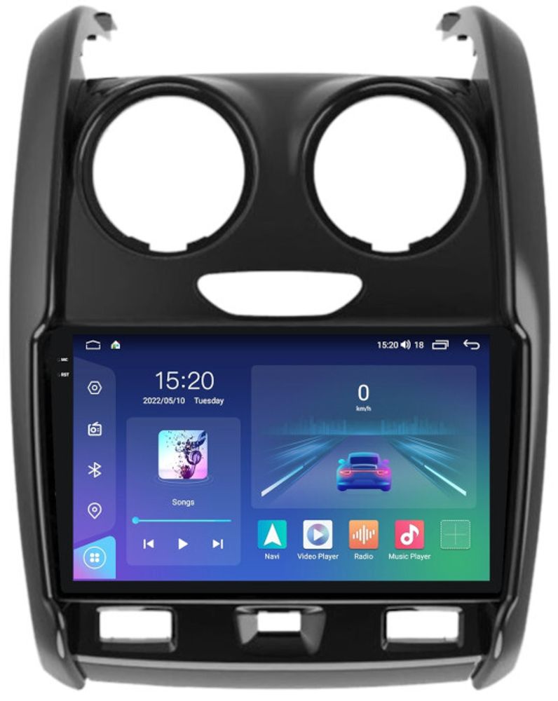 Магнитола для Renault Duster 2015-2020, Lada Largus 2021+ - Parafar PF147U2K на Android 13, QLED+2K, ТОП процессор, 8Гб+128Гб, CarPlay, 4G SIM-слот