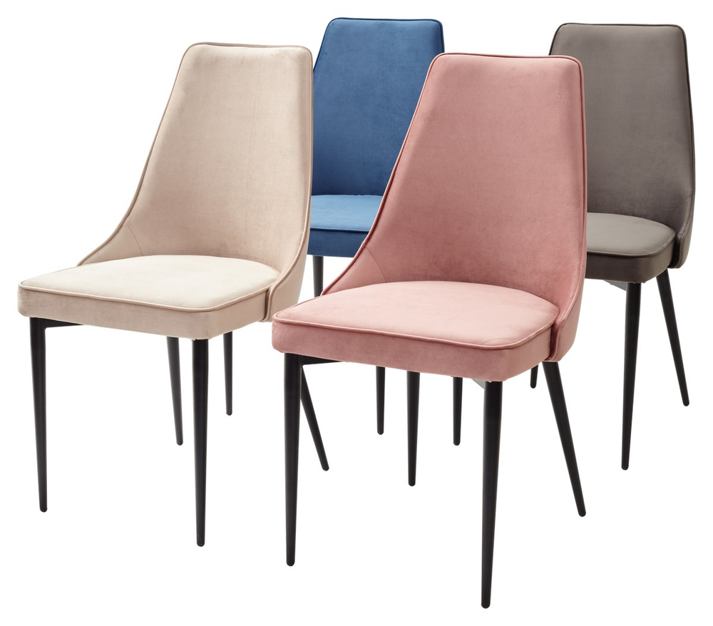 Стул М-City DISAUR Непал (Nepal-P) Синий 29, Велюр, Черный каркас