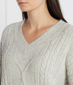 Хлопковый свитер кармела Max Mara Leisure - серый(336613366)