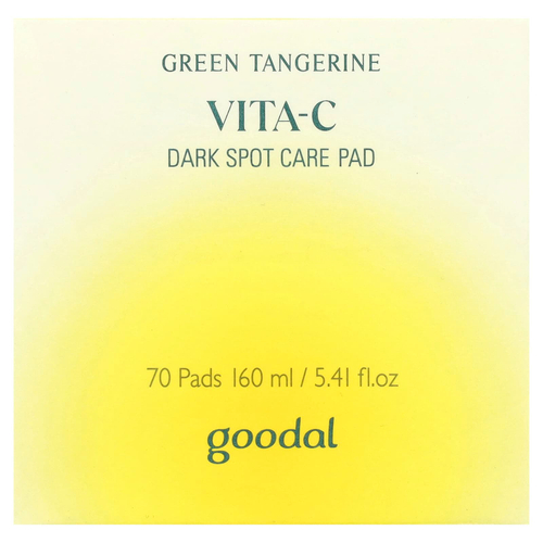 Goodal, Green Tangerine Vita-C - салфетки для ухода за темными пятнами, 70 шт.