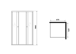 Душевое ограждение Niagara Eco NG-1009-14QBLACK (90х90х190) квадрат,раздвижное,черный,стекло мозаика,1 место