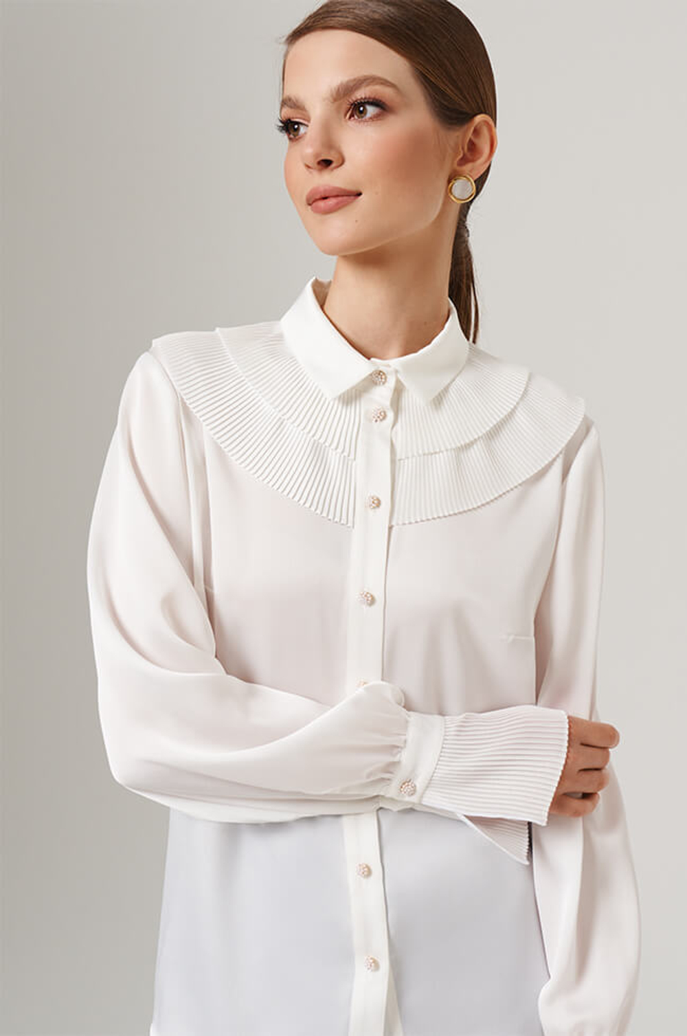 23101 Блузка женская (молочный)