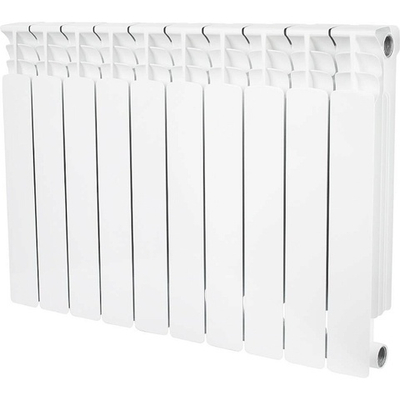 Радиатор биметаллический STOUT Space 500 - 10 секций (подключение боковое, цвет белый)