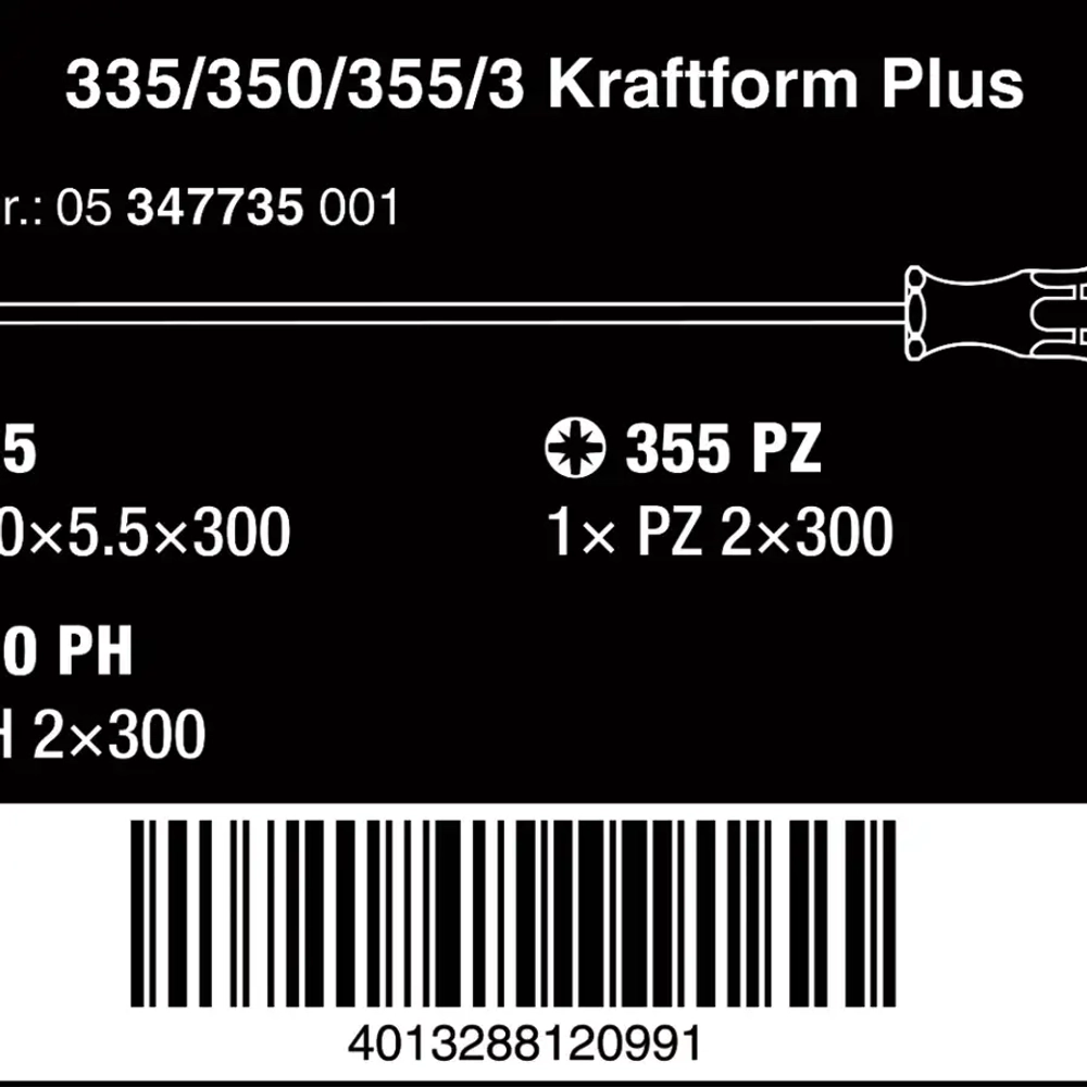 Набор отвёрток 335/350/355/4 WERA 05347735002