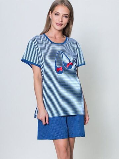 Домашний комплект в морском стиле (Размер: XXL) (Цвет: темно-синий)