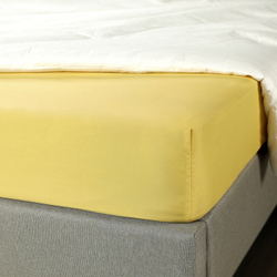 IKEA BRUKSVARA  (ИКЕА БРУКСВАРА)  -  Простыня на резинке, желтая, 90x200 см