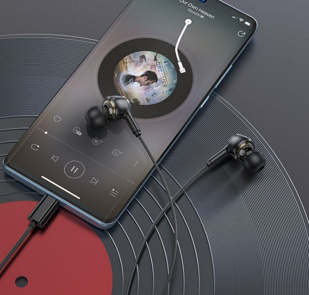 Наушники проводные Type-C -1.2м. с микрофоном Borofone BM90