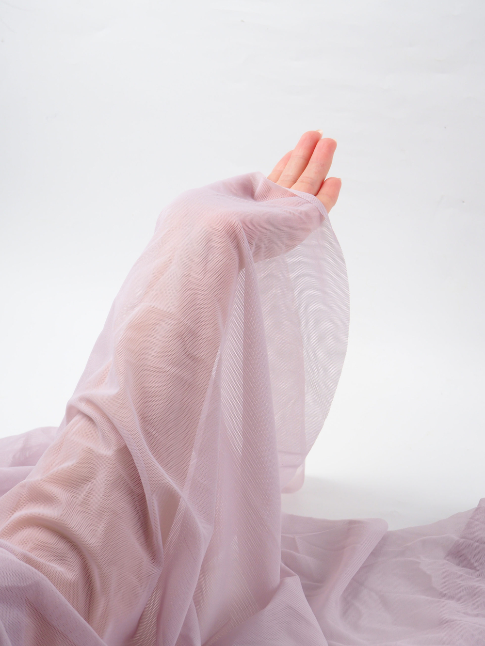 Сетка эластичная светло-лиловая метражом мелкая ячейка (Турция)