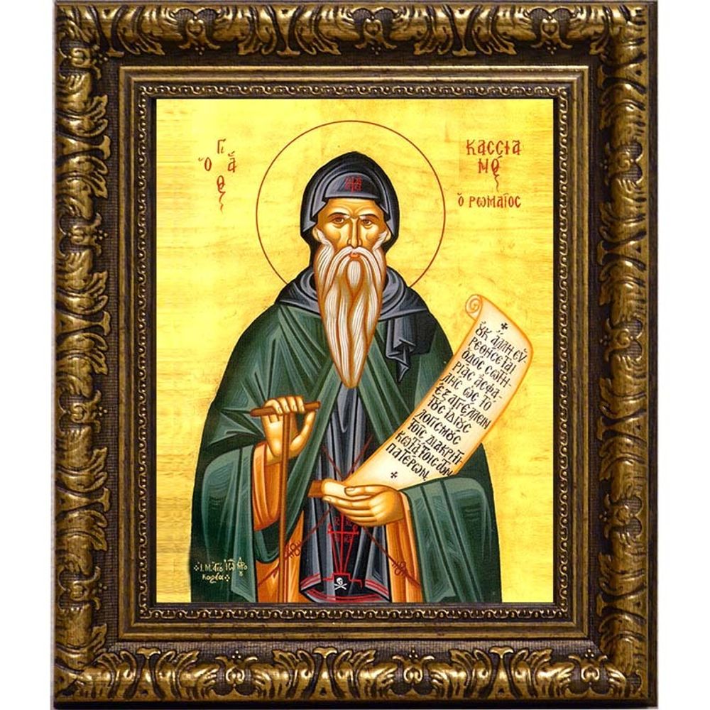 Иоанн Кассиан Римлянин преподобный. Икона на холсте.