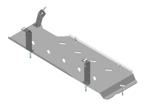 Усиленная защита Motodor топл. бака. 5 мм, алюминий. для Chevrolet Express 2002-2014 арт.33003