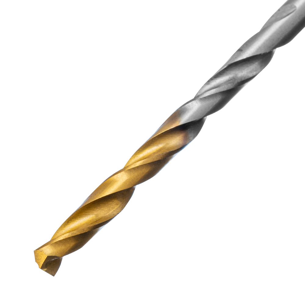 Сверло спиральное по металлу 3,2 x 65 мм, Р6М5, Golden Tip , 2шт. Denzel