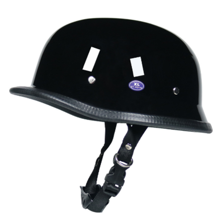 шлем открытый 307 чёрный глянец L