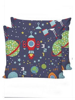 Наволочка комплект 2шт Сказка "Космос" 70х70 см, перкаль