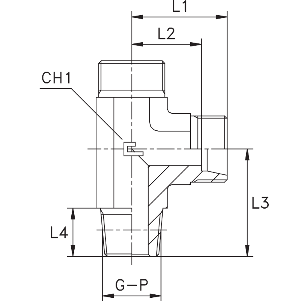 Штуцер FLC DS14 BSPT 1/2" (корпус)